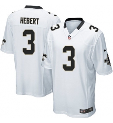 Men's Nike New Orleans Saints #3 Bobby Hebert Game White NFL Jersey