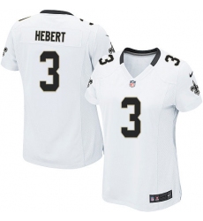 Women's Nike New Orleans Saints #3 Bobby Hebert Game White NFL Jersey