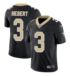 Youth Nike New Orleans Saints #3 Bobby Hebert Black Team Color Vapor Untouchable Limited Player NFL Jersey