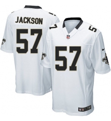 Men's Nike New Orleans Saints #57 Rickey Jackson Game White NFL Jersey