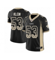 Men's Nike New Orleans Saints #57 Rickey Jackson Limited Black Therma Long Sleeve NFL Jersey