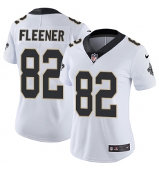 Women's Nike New Orleans Saints #82 Coby Fleener Elite White NFL Jersey