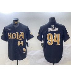 Men's New Orleans Saints #94 Cameron Jordan Number Black Nola Baseball Jersey Men's New Orleans Saints #94 Cameron Jordan Number Black Nola Baseball Jersey