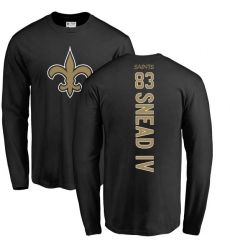 NFL Nike New Orleans Saints #83 Willie Snead Black Backer Long Sleeve T-Shirt