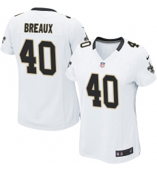 Women's Nike New Orleans Saints #40 Delvin Breaux Game White NFL Jersey