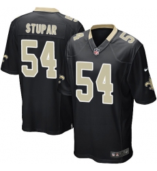 Men's Nike New Orleans Saints #54 Nate Stupar Game Black Team Color NFL Jersey