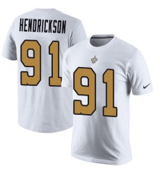 Nike New Orleans Saints #91 Trey Hendrickson White Rush Pride Name & Number T-Shirt