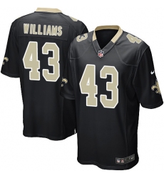 Men's Nike New Orleans Saints #43 Marcus Williams Game Black Team Color NFL Jersey