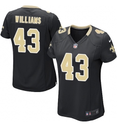 Women's Nike New Orleans Saints #43 Marcus Williams Game Black Team Color NFL Jersey
