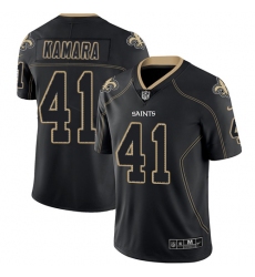 Men's Nike New Orleans Saints #41 Alvin Kamara Limited Lights Out Black Rush NFL Jersey