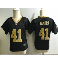Toddler New Orleans Saints #41 Alvin Kamara Black Team Color Stitched NFL Nike Game Jersey