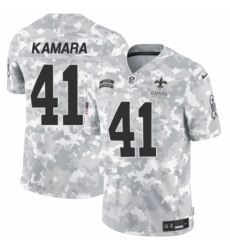 Youth New Orleans Saints #41 Alvin Kamara 2024 F U S E Arctic Camo Salute To Service Limited Stitched Football Jersey