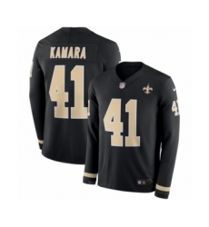Youth Nike New Orleans Saints #41 Alvin Kamara Limited Black Therma Long Sleeve NFL Jersey Youth Nike New Orleans Saints #41 Alvin Kamara Limited Black Therma Long Sleeve NFL Jersey