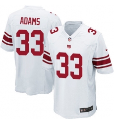 Men's Nike New York Giants #33 Andrew Adams Game White NFL Jersey