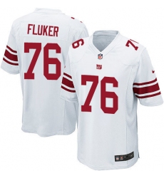 Men's Nike New York Giants #76 D.J. Fluker Game White NFL Jersey