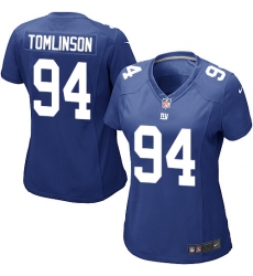 Women's Nike New York Giants #94 Dalvin Tomlinson Game Royal Blue Team Color NFL Jersey