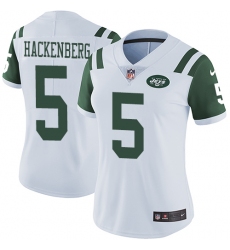 Women's Nike New York Jets #5 Christian Hackenberg White Vapor Untouchable Limited Player NFL Jersey