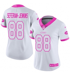 Women's Nike New York Jets #88 Austin Seferian-Jenkins Limited White/Pink Rush Fashion NFL Jersey