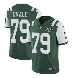 Men's Nike New York Jets #79 Brent Qvale Green Team Color Vapor Untouchable Limited Player NFL Jersey
