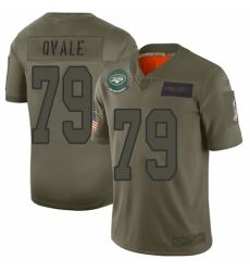 Youth New York Jets #79 Brent Qvale Limited Camo 2019 Salute to Service Football Jersey
