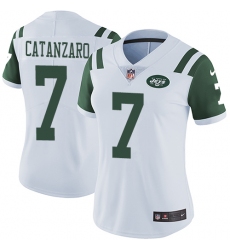 Women's Nike New York Jets #7 Chandler Catanzaro White Vapor Untouchable Limited Player NFL Jersey