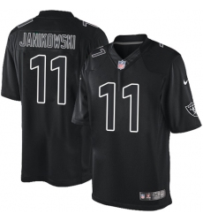 Youth Nike Oakland Raiders #11 Sebastian Janikowski Limited Black Impact NFL Jersey