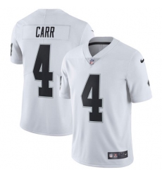 Men's Nike Oakland Raiders #4 Derek Carr White Vapor Untouchable Limited Player NFL Jersey