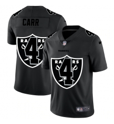 Men's Oakland Raiders #4 Derek Carr Black Nike Black Shadow Edition Limited Jersey