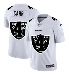 Men's Oakland Raiders #4 Derek Carr White Nike White Shadow Edition Limited Jersey