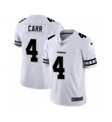 Men's Oakland Raiders #4 Derek Carr White Team Logo Cool Edition Jersey