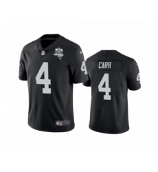 Women's Oakland Raiders #4 Derek Carr Black 2020 Inaugural Season Vapor Limited Jersey