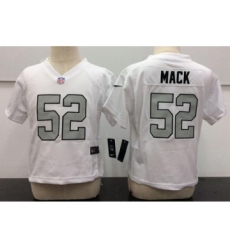 Toddler Oakland Raiders #52 Khalil Mack White 2016 Color Rush Stitched NFL Nike Jersey