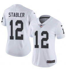 Women's Nike Oakland Raiders #12 Kenny Stabler White Vapor Untouchable Limited Player NFL Jersey