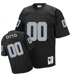 Mitchell and Ness Oakland Raiders #00 Jim Otto Black Team Color Authentic NFL Throwback Jersey