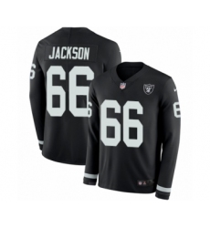 Youth Nike Oakland Raiders #66 Gabe Jackson Limited Black Therma Long Sleeve NFL Jersey