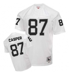 Mitchell and Ness Oakland Raiders #87 Dave Casper White Authentic NFL Throwback Jersey