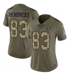 Women's Nike Oakland Raiders #83 Ted Hendricks Limited Olive/Camo 2017 Salute to Service NFL Jersey