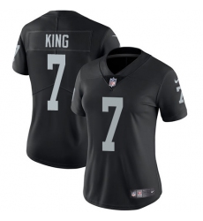 Women's Nike Oakland Raiders #7 Marquette King Black Team Color Vapor Untouchable Limited Player NFL Jersey