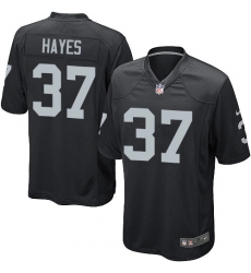 Men's Nike Oakland Raiders #37 Lester Hayes Game Black Team Color NFL Jersey
