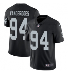 Men's Nike Oakland Raiders #94 Eddie Vanderdoes Black Team Color Vapor Untouchable Limited Player NFL Jersey