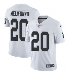 Men's Nike Oakland Raiders #20 Obi Melifonwu White Vapor Untouchable Limited Player NFL Jersey