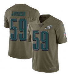 Men's Nike Philadelphia Eagles #59 Seth Joyner Limited Olive 2017 Salute to Service NFL Jersey