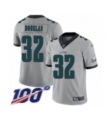 Youth Philadelphia Eagles #32 Rasul Douglas Limited Silver Inverted Legend 100th Season Football Jersey