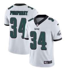 Men's Nike Philadelphia Eagles #34 Donnel Pumphrey White Vapor Untouchable Limited Player NFL Jersey