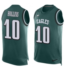 Men's Nike Philadelphia Eagles #10 Mack Hollins Limited Midnight Green Player Name & Number Tank Top NFL Jersey