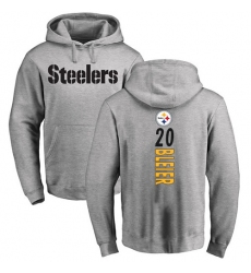 NFL Nike Pittsburgh Steelers #20 Rocky Bleier Ash Backer Pullover Hoodie