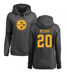 NFL Women's Nike Pittsburgh Steelers #20 Rocky Bleier Ash One Color Pullover Hoodie