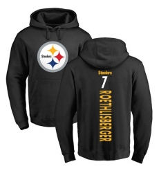 NFL Nike Pittsburgh Steelers #7 Ben Roethlisberger Black Backer Pullover Hoodie