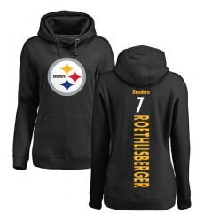 NFL Women's Nike Pittsburgh Steelers #7 Ben Roethlisberger Black Backer Pullover Hoodie