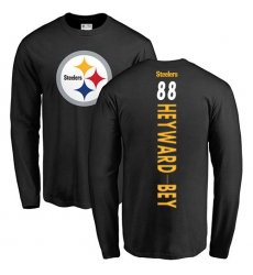 NFL Nike Pittsburgh Steelers #88 Darrius Heyward-Bey Black Backer Long Sleeve T-Shirt